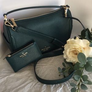 Kate Spade Smoosh Pebbled Leather Crossbody & Leila Leather Wallet (SET)